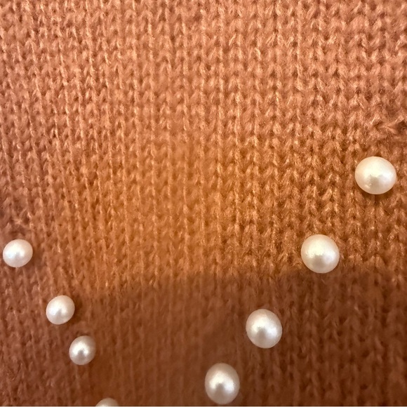 Large Chestnut Pearl Beaded Sweater - Picture 9 of 11